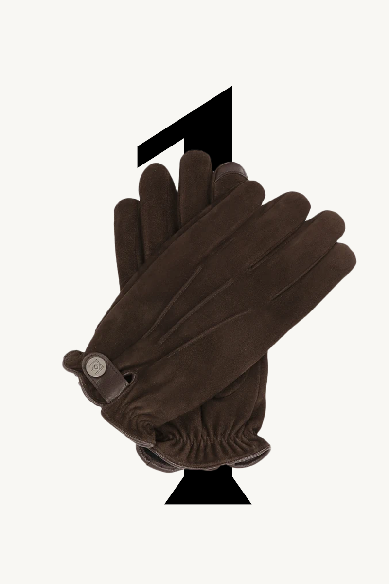 Zamszowe rękawiczki z touch screen